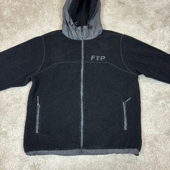 FTP Reflective Polar Full Zip Hoodie Fleece Jacket SS23 Men's Large - Picture 3 of 9